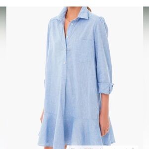 TUCKERNUCK CALLAHAN SHIRT DRESS CHAMBRAY SZ M
